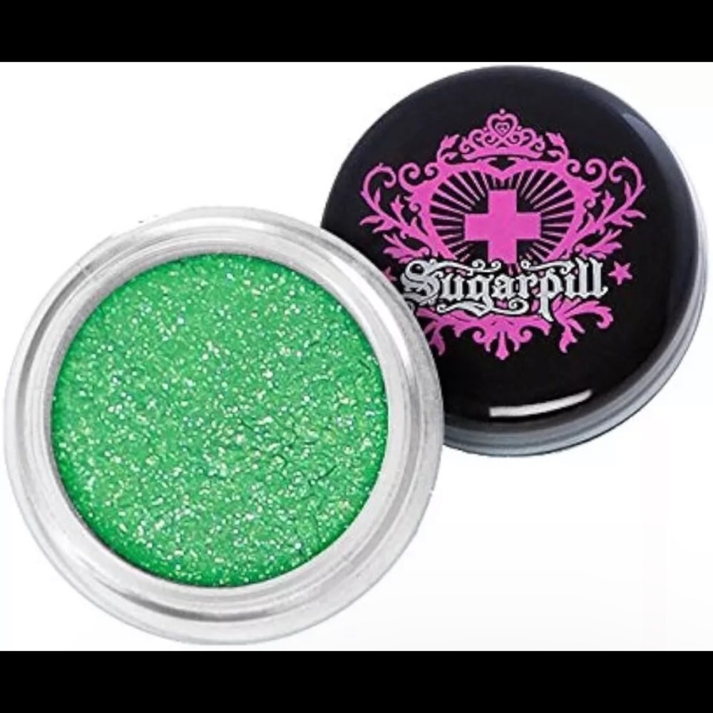 Sugarpill “Sparkage” RARE no longer available glow in dark Green Loose Eyeshadow